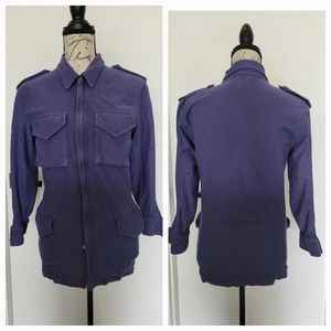 Monrow 100% Cotton Blue Utility Jacket Size‎ S